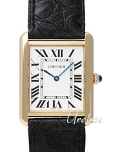 Cartier Tank Solo Silver Dial Yellow Gold Leather Cartier Tank Solo Silver Dial Yellow Gold Leather