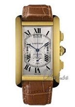 Cartier Tank Americaine Gold XL Yellow Gold Silver Dial