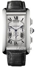 Cartier Tank Americaine Gold XL White Gold Silver Dial