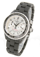 Chanel J12 Chronograph Ceramic Silver Dial