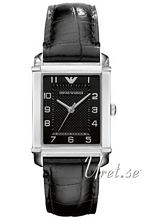 Emporio Armani Svart/L�der 33x30 mm