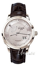 Glash�tte Original Senator Power Reserv Display Silver Guilloche