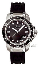 Glash�tte Original Sport Panorama Date Black Dial Rubb