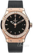 Hublot Classic Fusion Diamonds Svart/Gummi �45 mm