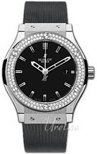 Hublot Classic Fusion Diamonds Svart/Gummi �45 mm