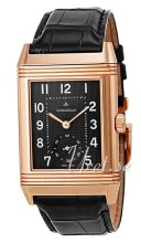 Jaeger LeCoultre Reverso Black Dial Croco Strap Jaeger LeCoultre Reverso Black Dial Croco Strap