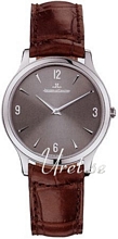 Jaeger LeCoultre Master Control Ultra Thin Grey Dial Steel Leath