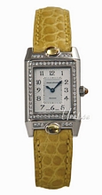Jaeger LeCoultre Reverso Lady MOP Dial Diamond Yellow Leather