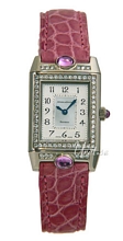 Jaeger LeCoultre Reverso Lady MOP Dial Diamond Pink Leather