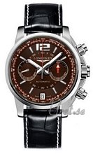 Longines Admiral Chronograph Brown Dial Croco Strap