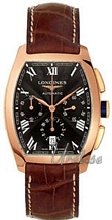 Longines Evidenza Chronograph Black Dial Croco Strap
