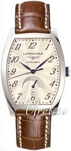 Longines Evidenza Silver Dial Leather Large