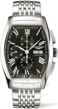 Longines Evidenza Black Dial Bracelet Chronograph Maxi