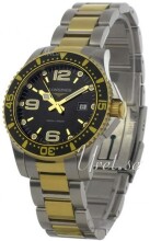 Longines HydroConquest Black Dial Two Tone Bracelet