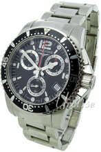 Longines HydroConquest Chronograph Black Dial Bracelet