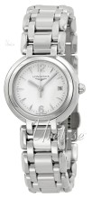 Longines PrimaLuna Silver Dial Steel Bracelet