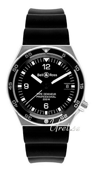 Bell & Ross Proffesional Type Demineur Black Dial Black Rubber