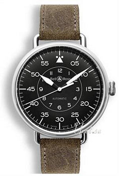 Bell & Ross Vintage Svart/Läder Ø45 mm Bell & Ross Vintage Svart/Läder Ø45 mm