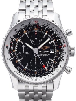 Breitling Navitimer World Black Dial Bracelet