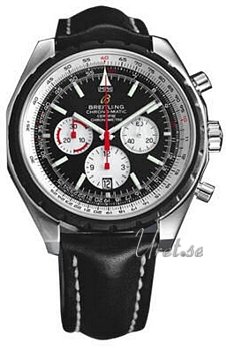 Breitling Chrono-Matic 49 Black Dial Leather