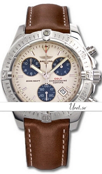 Breitling Chrono Colt Silver Dial Leather