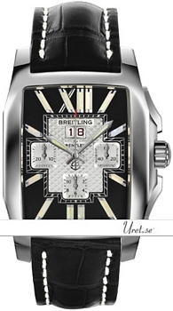 Breitling For Bentley Flying B Chronograph Black Dial Croco Stra
