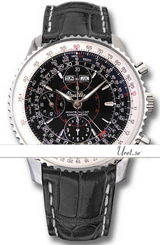 Breitling Montbrillant Datora Black Dial Croco Strap