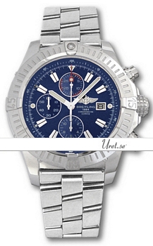 Breitling Super Avenger Blue Dial Bracelet Index Markers
