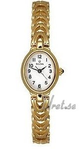 Bulova Bracelet Ladies Gold Tone White Dial