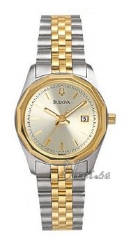 Bulova Bracelet Ladies Two Tone Silver Dial