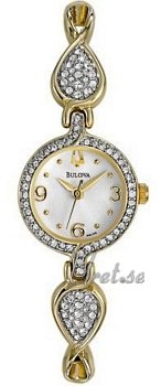 Bulova Crystals Ladies Gold Tone White Dial Bulova Crystals Ladies Gold Tone White Dial