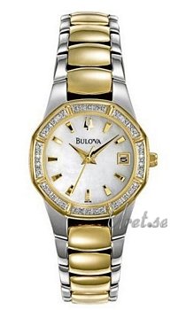 Bulova Diamonds Ladies Two Tone MOP Dial