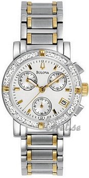 Bulova Marine Star Ladies Chronograph Diamond Two Tone Silver Di Bulova Marine Star Ladies Chronograph Diamond Two Tone Silver Di