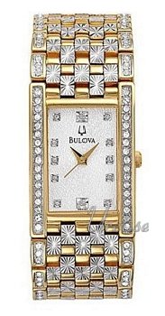 Bulova Crystal Two Tone Silver Dial