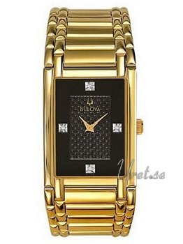 Bulova Diamonds Gold Tone Black Dial Bulova Diamonds Gold Tone Black Dial