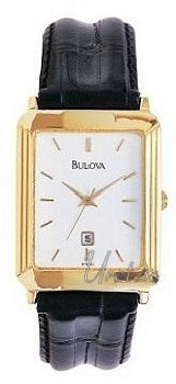 Bulova Straps Gold Tone White Dial