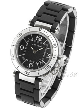 Cartier Pasha Seatimer Lady Black Dial Steel/Rubber Bracelet Cartier Pasha Seatimer Lady Black Dial Steel/Rubber Bracelet