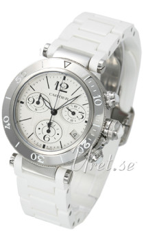 Cartier Pasha Seatimer Lady Silver Dial Steel/Rubber Bracelet