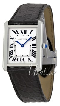 Cartier Tank Solo Silver Dial Croco Strap Cartier Tank Solo Silver Dial Croco Strap