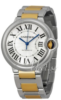 Cartier Ballon Bleu Silver Dial Yellow Gold/Steel Bracelet