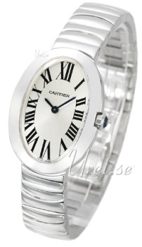 Cartier Baignoire Silver Dial White Gold Bracelet