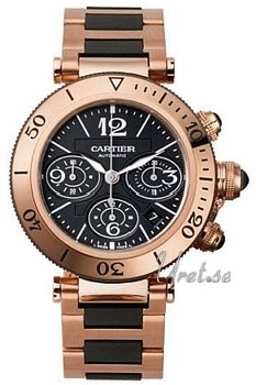 Cartier Pasha Seatimer Rose Gold Black Dial Cartier Pasha Seatimer Rose Gold Black Dial