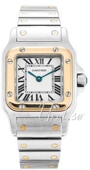Cartier Santos de Cartier White Dial Two Toned Bracelet Ladies Cartier Santos de Cartier White Dial Two Toned Bracelet Ladies