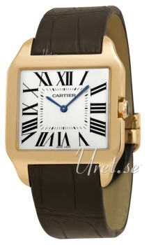 Cartier Santos Dumont Rhodium Dial Rose Gold Leather Cartier Santos Dumont Rhodium Dial Rose Gold Leather