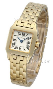 Cartier Santos Dumont Silver Dial Yellow Gold Bracelet Ladies Cartier Santos Dumont Silver Dial Yellow Gold Bracelet Ladies