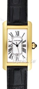 Cartier Tank Americaine Silver Dial Yellow Gold Leather Cartier Tank Americaine Silver Dial Yellow Gold Leather