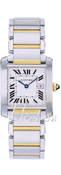 Cartier Tank Francaise Silver Dial Two Toned Bracelet Midsize Cartier Tank Francaise Silver Dial Two Toned Bracelet Midsize