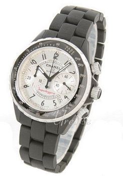Chanel J12 Chronograph Ceramic Silver Dial