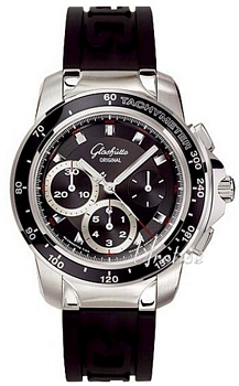 Glash�tte Original Sport Chronograph Black Dial Rubber
