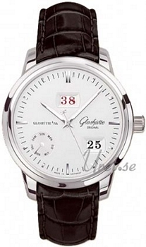 Glash�tte Original Senator Kalenderwoche Steel Silver Dial